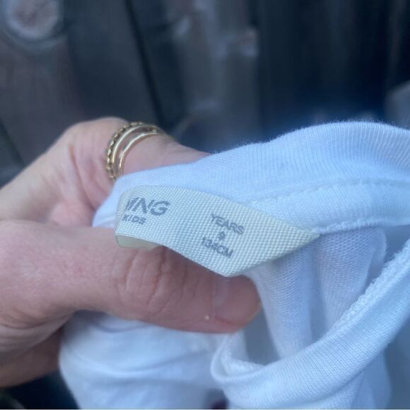 Mango boys Velvet message printed long sleeve t-shirt size 9 - Picture 9 of 10